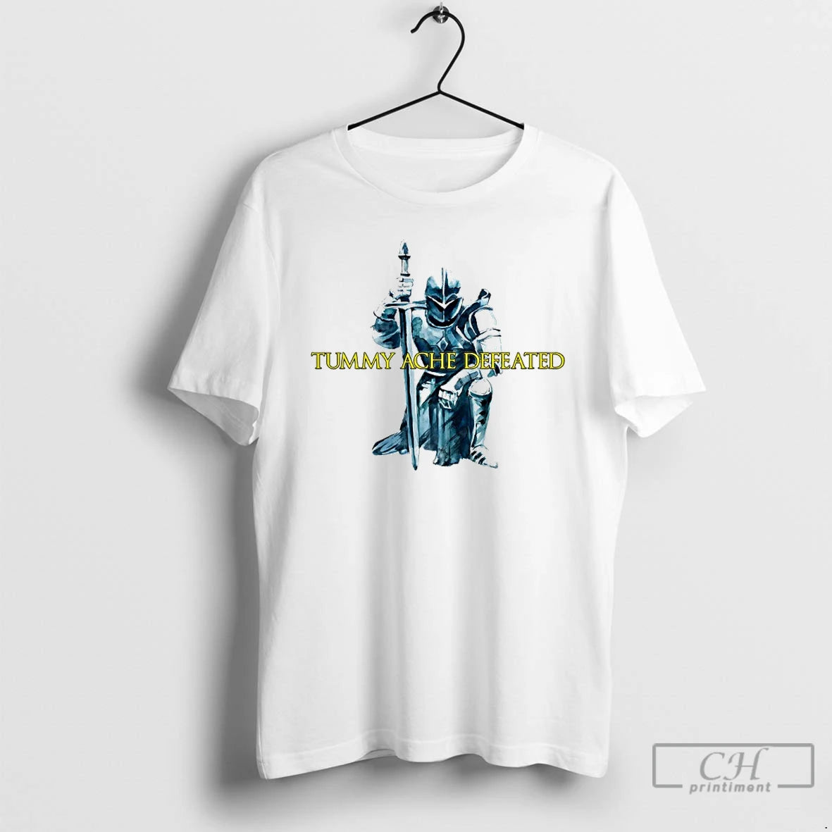 Premium Knight Tummy Ache Defeated T-Shirts, Hoodie, Sweatshirt | TeeBloomCo.com