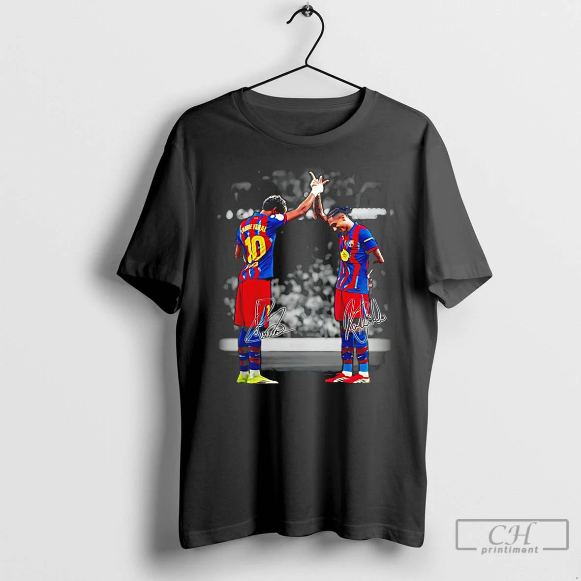 Premium Lamine Yamal And Raphinha Barcelona Brasil Signatures T-Shirts, Hoodie, Sweatshirt | TeeBloomCo.com
