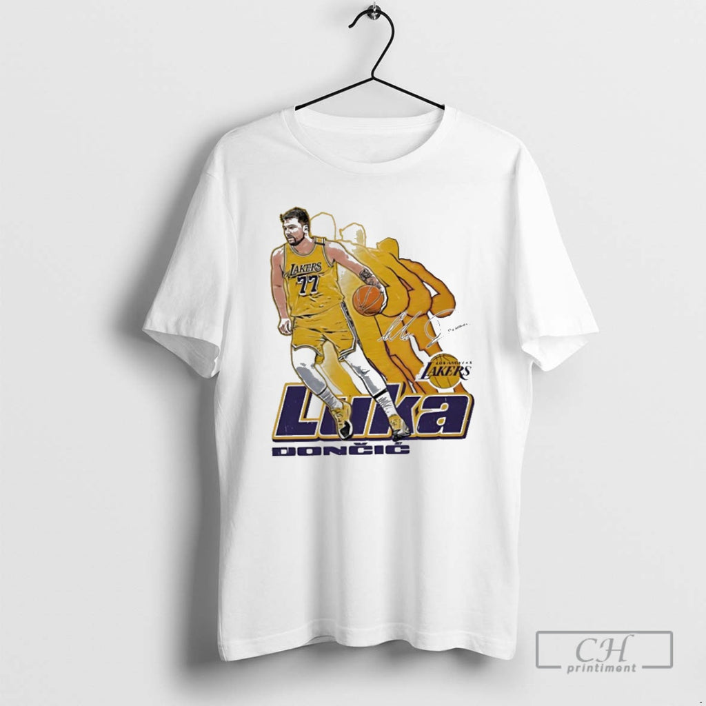 Premium Luka Doncic Los Angeles Lakers Signature 77 Retro Vibe Graphic Shirt Sweater Hoodie, Sweatshirt | TeeBloomCo.com
