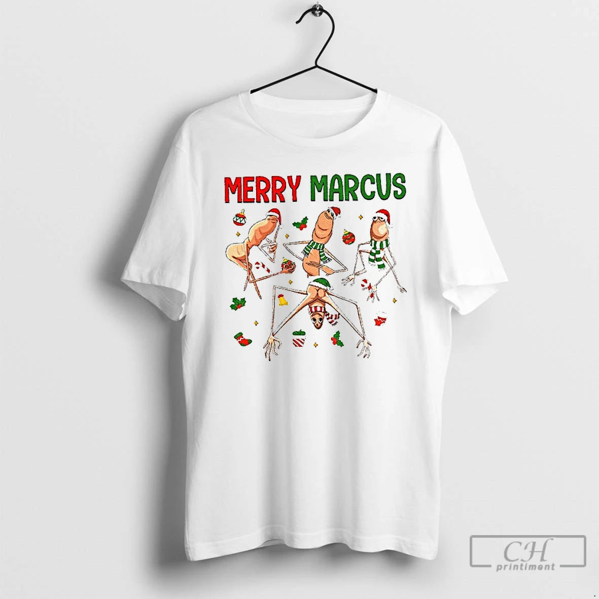 Premium Marcus The Worm Merry Marcus Christmas T-Shirts, Hoodie, Sweatshirt | TeeBloomCo.com