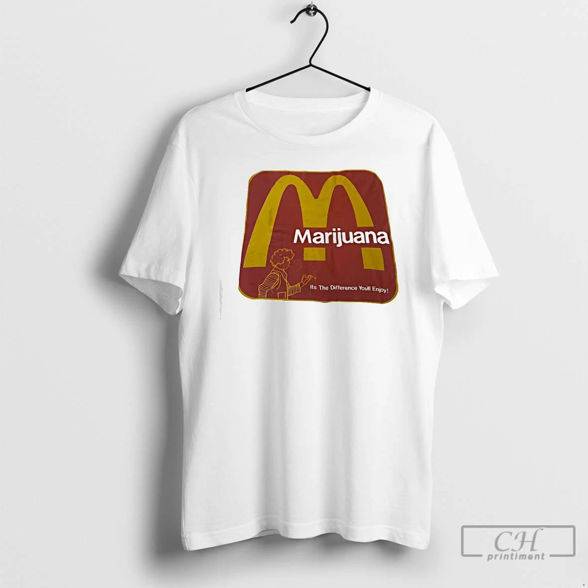 Premium Marijuana Its The Difference Youll Enjoy Mcdonalds Logo T-Shirts, Hoodie, Sweatshirt | TeeBloomCo.com