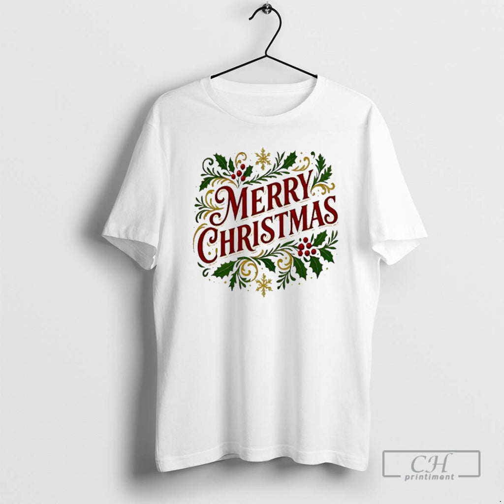 Premium Merry Christmas Cute Patterned Border Shirt Sweater Hoodie, Sweatshirt | TeeBloomCo.com