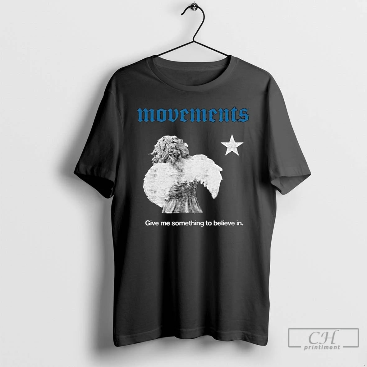 Premium Movement Something To Believe In Angel Graphic T-Shirts, Hoodie, Sweatshirt | TeeBloomCo.com