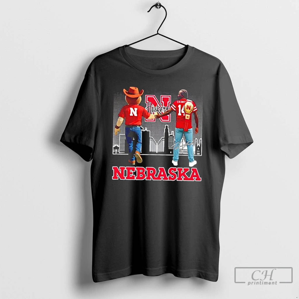 Premium Nebraska Huskers Mascot X Terence Crawford Skyline T Shirts