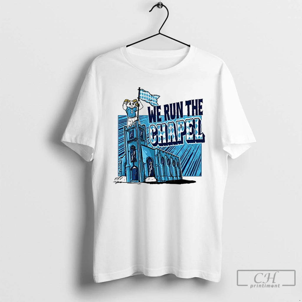 Premium North Carolina Tar Heels We Run The Chapel T-Shirts, Hoodie, Sweatshirt | TeeBloomCo.com