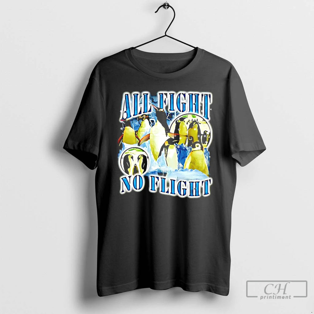 Premium Penguin All Fight No Flight 90s Bootleg T-Shirts, Hoodie, Sweatshirt | TeeBloomCo.com