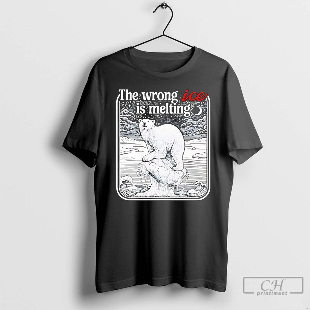 Premium Polar Bear The Wrong Ice Is Melting T-Shirts, Hoodie, Sweatshirt | TeeBloomCo.com