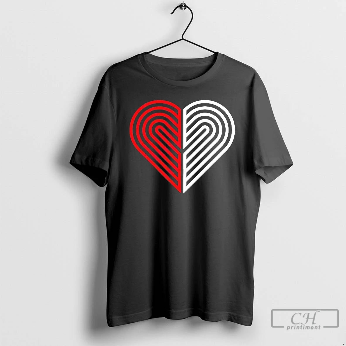 Premium Portland Trail Blazers Love Heart Valentines Day T-Shirts, Hoodie, Sweatshirt | TeeBloomCo.com