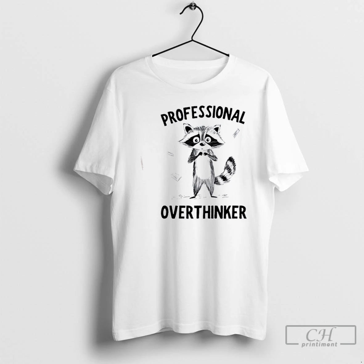 Premium Raccoon Professional Overthinker T Shirts