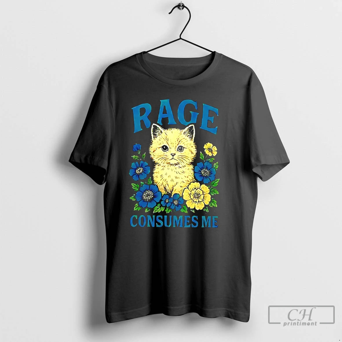 Premium Rage Consumes Me Cat Flower T-Shirts, Hoodie, Sweatshirt | TeeBloomCo.com