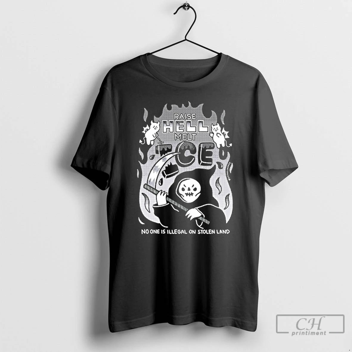 Premium Raise Hell Melt Ice No One Is Illegal On Stolen Land T Shirts Sweater Hoodie, Sweatshirt | TeeBloomCo.com