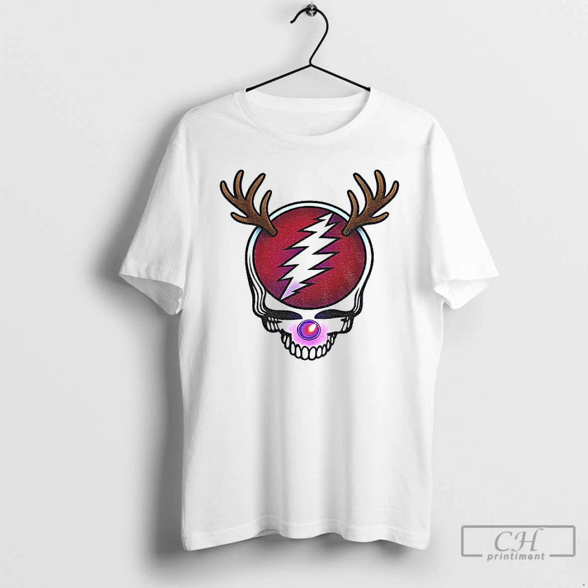 Premium Reindeer Stealie Skull Grateful Dead Merry Christmas 2025 T-Shirts, Hoodie, Sweatshirt | TeeBloomCo.com