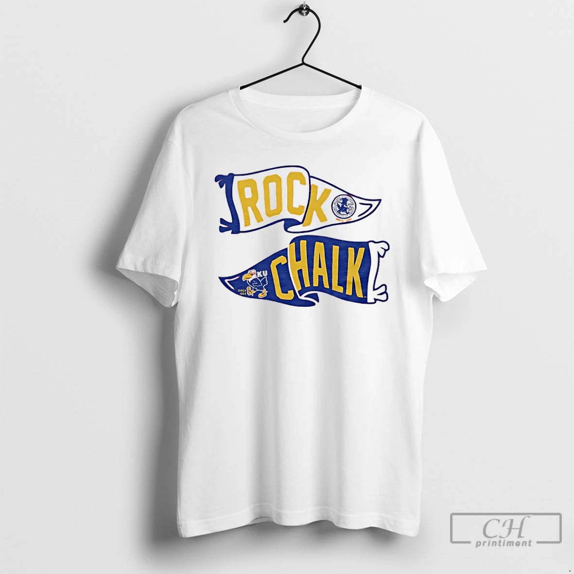 Premium Rock Chalk Ku Pennant T-Shirts, Hoodie, Sweatshirt | TeeBloomCo.com