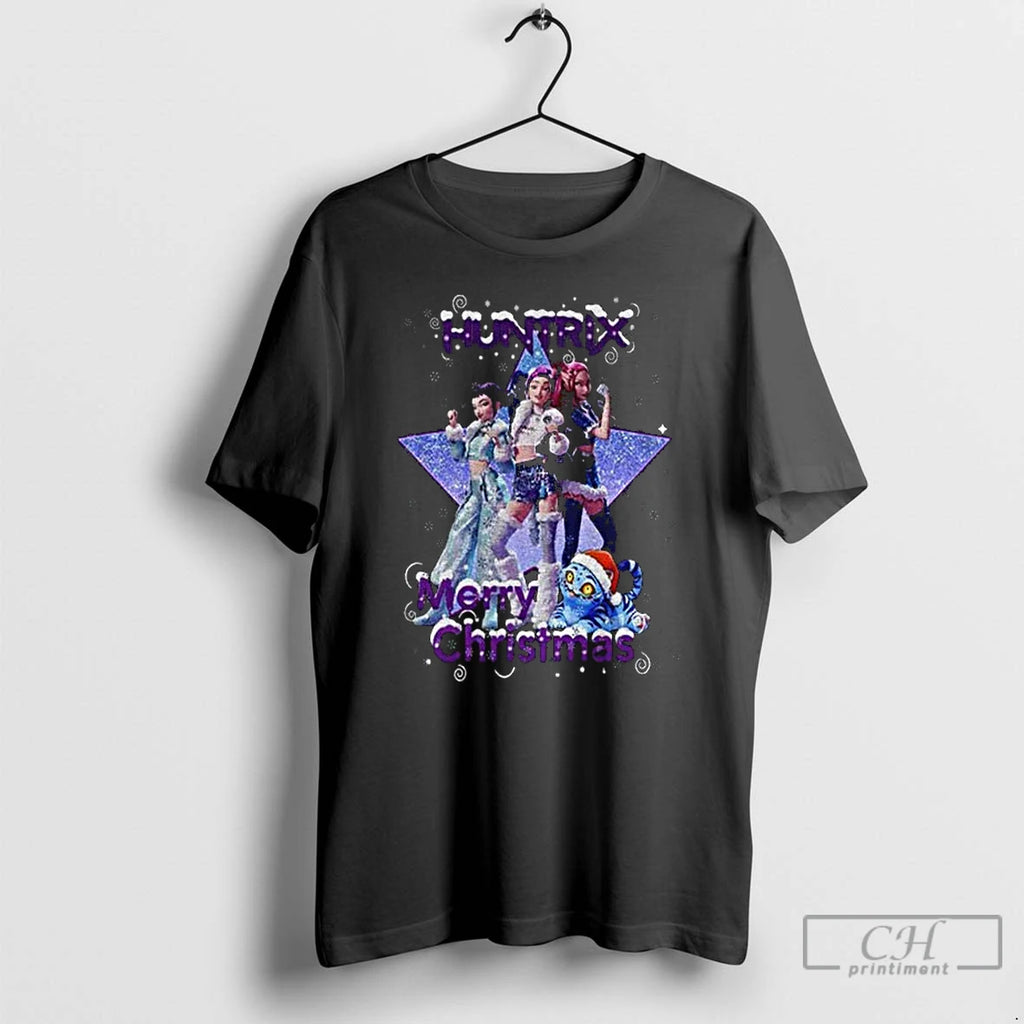 Premium Rumi Huntrix Kpop Demon Hunter Merry Christmas T-Shirts, Hoodie, Sweatshirt | TeeBloomCo.com