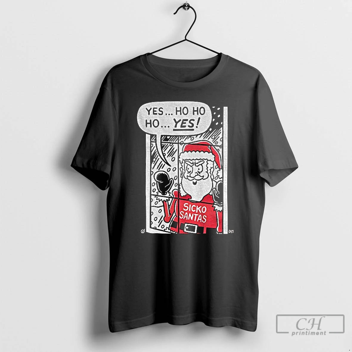 Premium Santa Sickos Yes Ho Ho Ho Yes Merry Christmas T-Shirts, Hoodie, Sweatshirt | TeeBloomCo.com