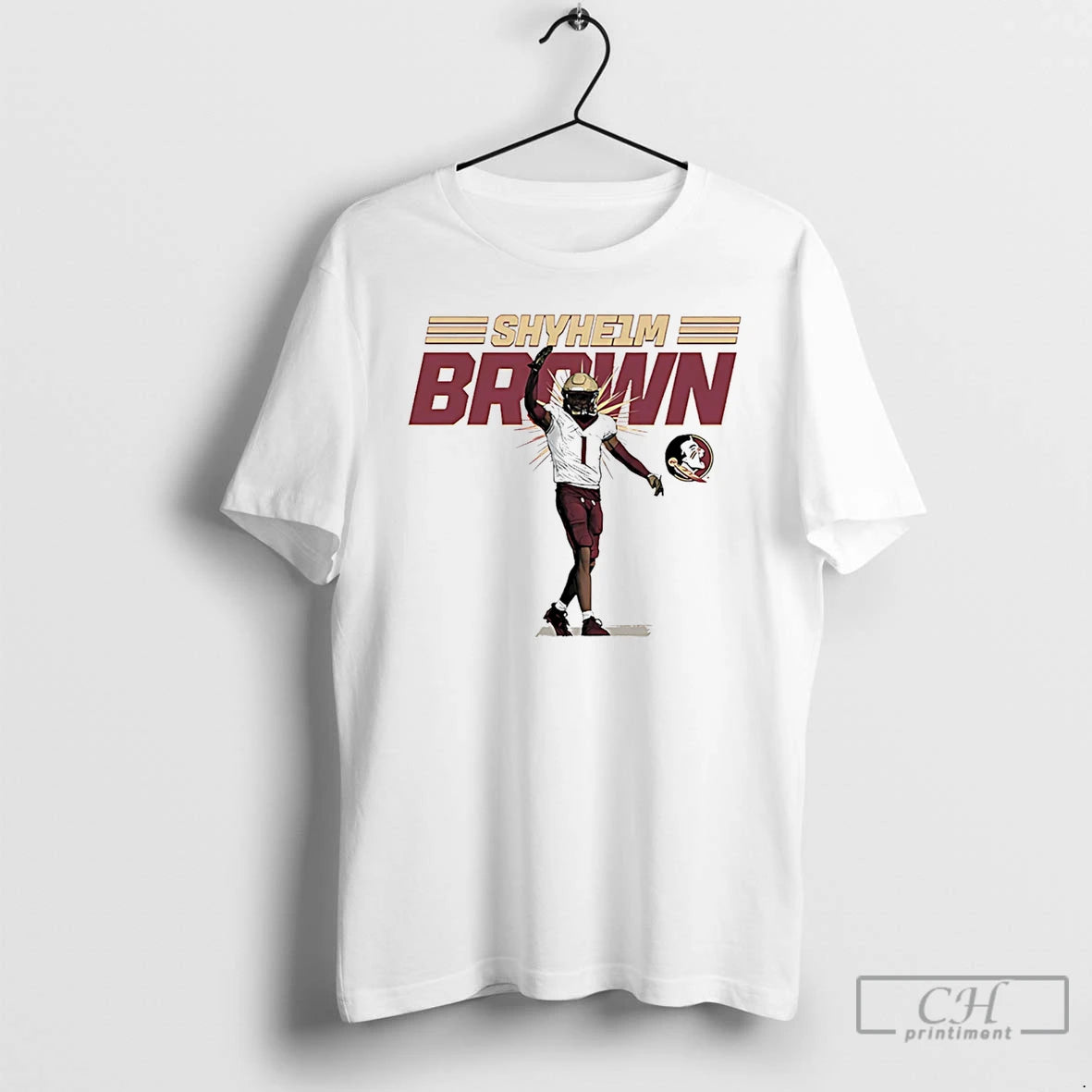 Premium Shyheim Brown Fsu Football Ncaa Caricature T-Shirts, Hoodie, Sweatshirt | TeeBloomCo.com