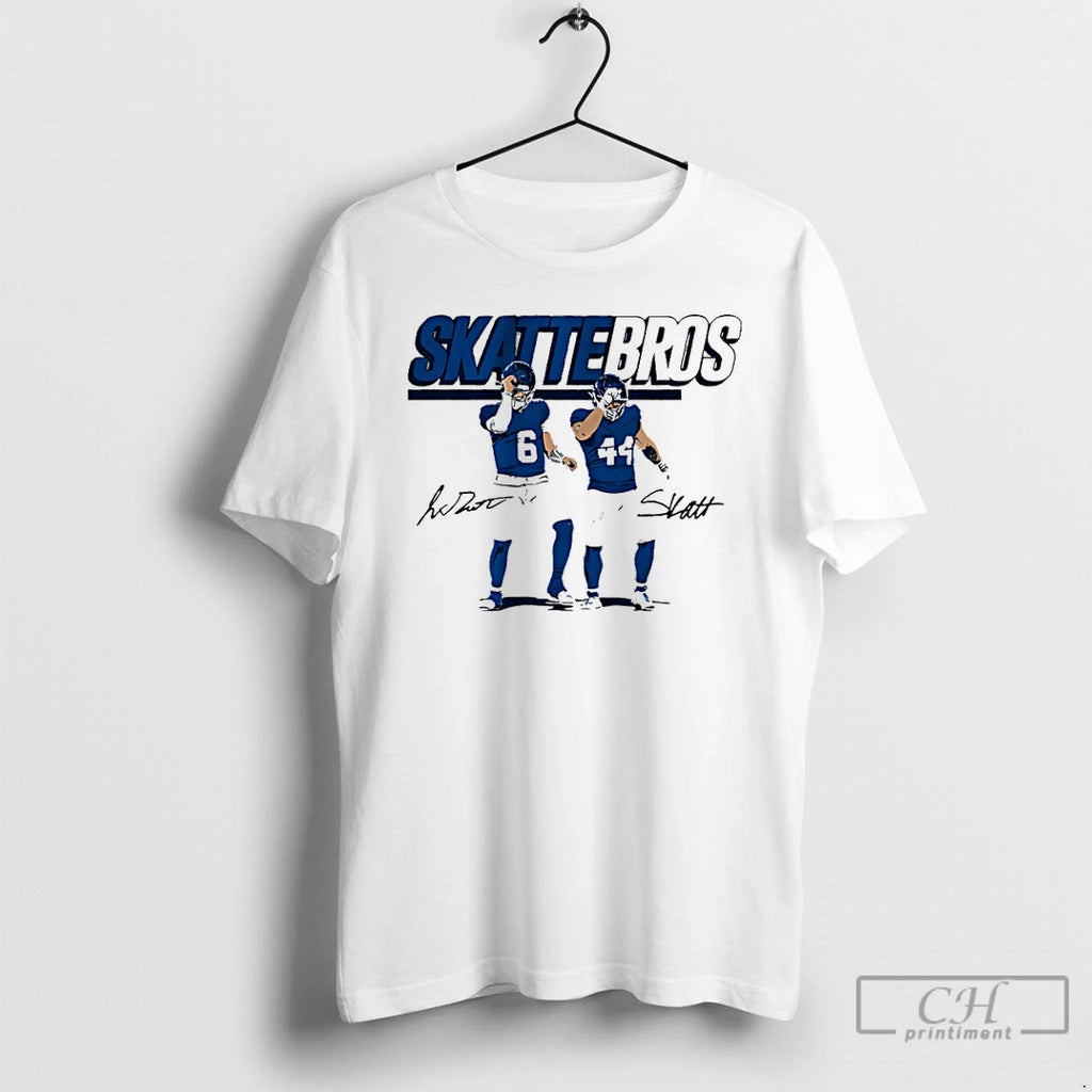 Premium Skattebros Jaxson Dart And Cam Skattebo New York Giants Signature T Shirts