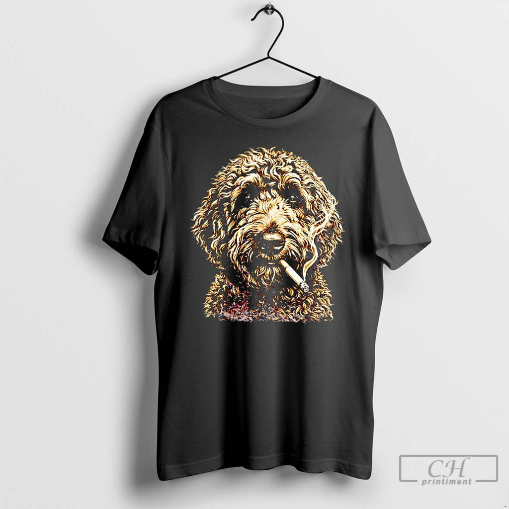 Premium Smoking Goldendoodle Meme Funny Dog T-Shirts, Hoodie, Sweatshirt | TeeBloomCo.com