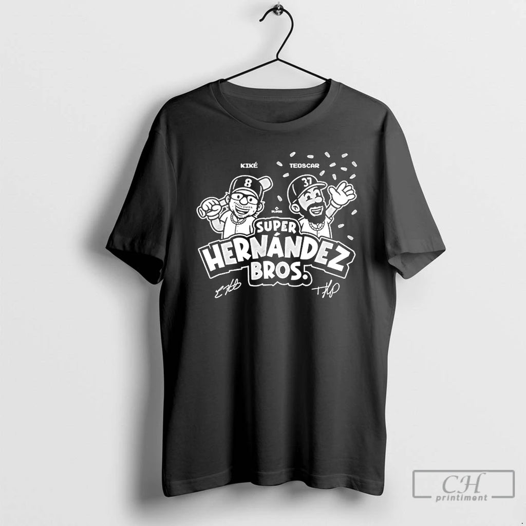 Premium Super Hernandez Bros Kike And Teoscar Dodgers Signatures T Shirts