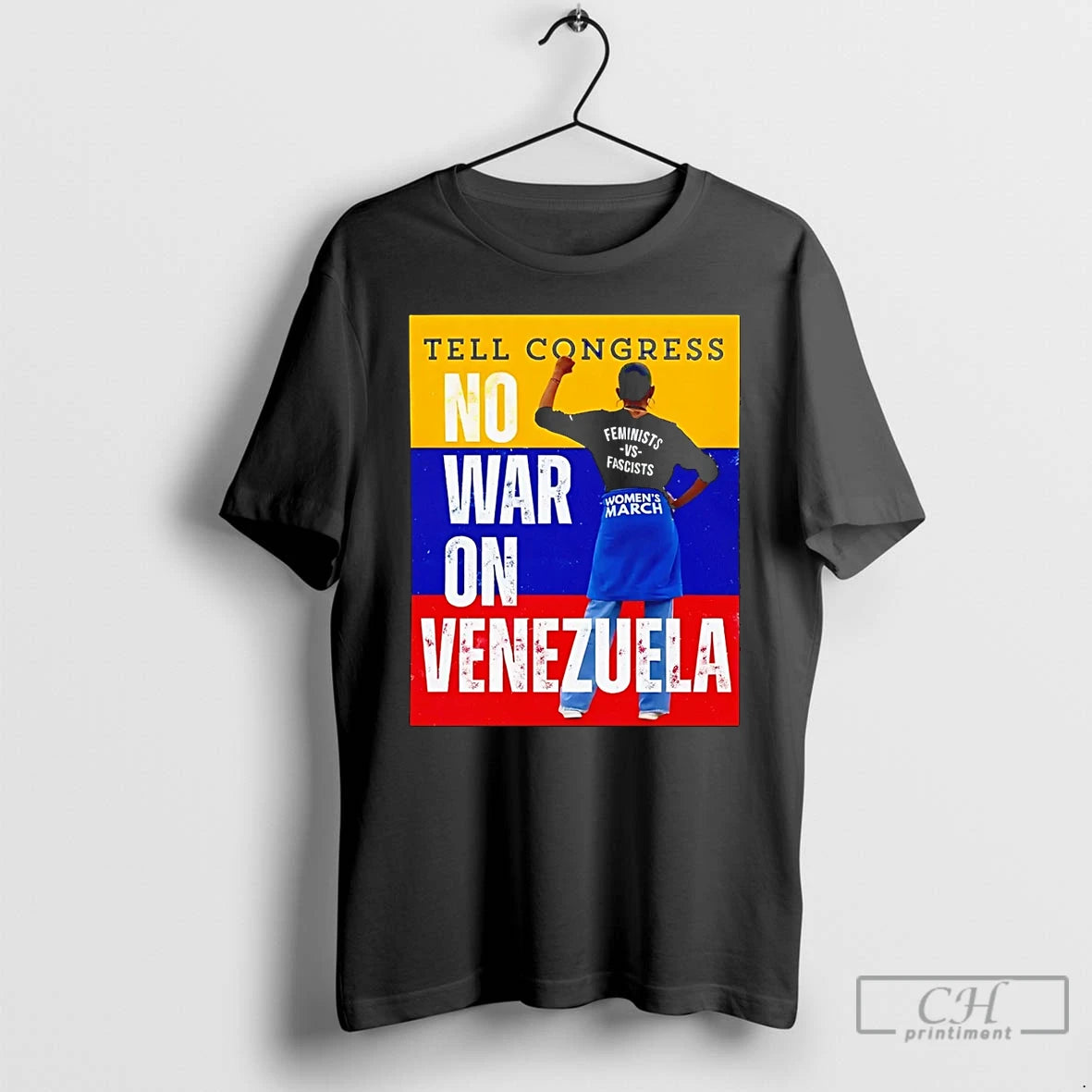 Premium Tell Congress No War On Venezuela Flag T-Shirts, Hoodie, Sweatshirt | TeeBloomCo.com