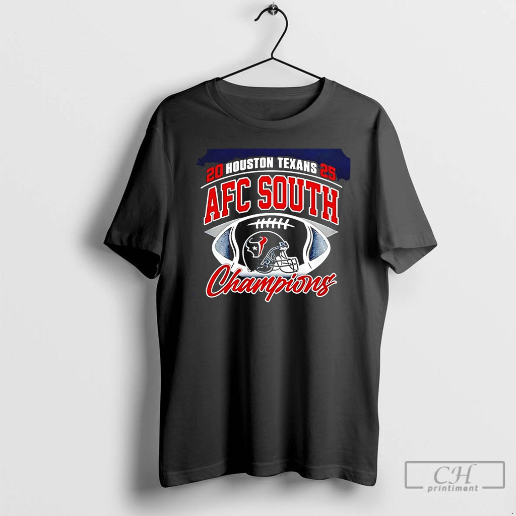 Premium Texans 2025 Afc South Champions T-Shirts, Hoodie, Sweatshirt | TeeBloomCo.com