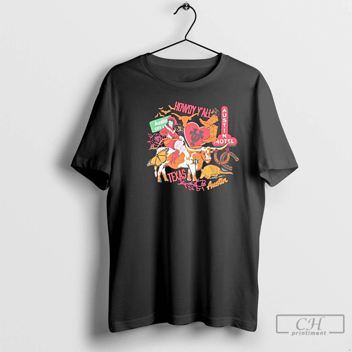 Premium Texas Longhorns Ribbon Boots T-Shirts, Hoodie, Sweatshirt | TeeBloomCo.com