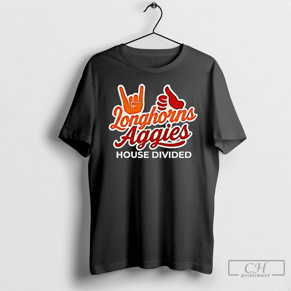 Premium Texas Longhorns Vs Texas Am Aggies House Divided T-Shirts, Hoodie, Sweatshirt | TeeBloomCo.com