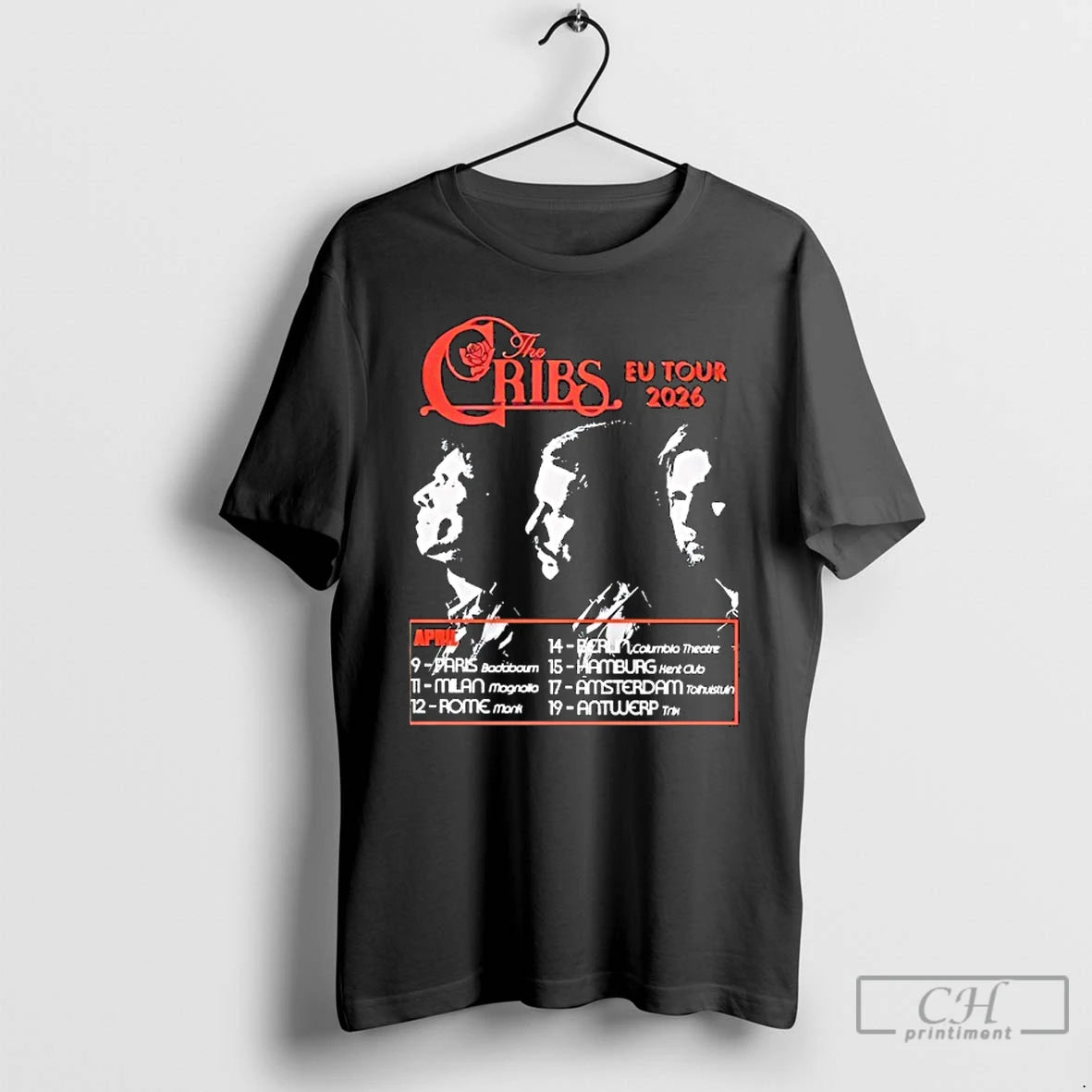 Premium The Cribs Eu New Tour April 2026 Tour T-Shirts, Hoodie, Sweatshirt | TeeBloomCo.com