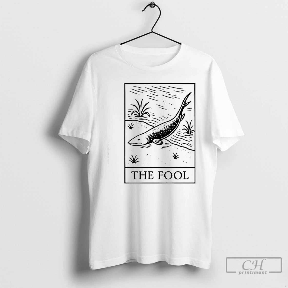 Premium The Fool Tarot Card Fish Walking T-Shirts, Hoodie, Sweatshirt | TeeBloomCo.com