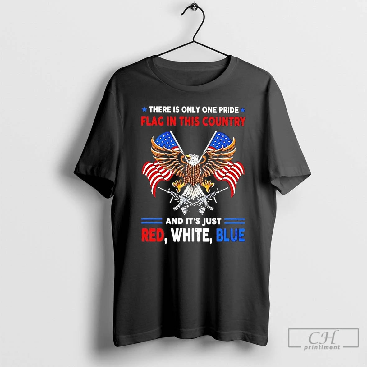 Premium There Is Only One Pride Flag In This Country And Its Just Red White T-Shirts, Hoodie, Sweatshirt | TeeBloomCo.com