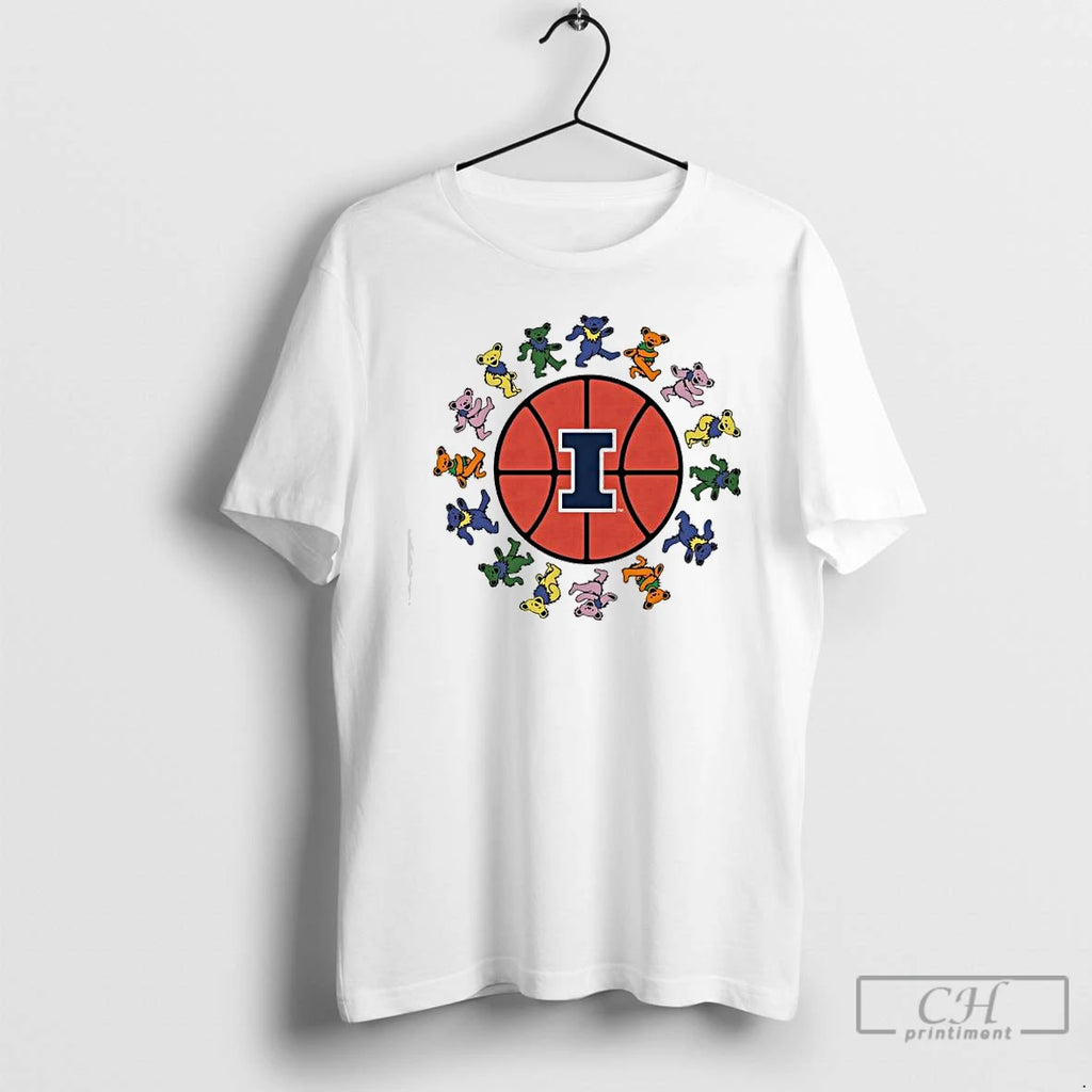 Premium University Of Illinois And The Grateful Dead T-Shirts, Hoodie, Sweatshirt | TeeBloomCo.com