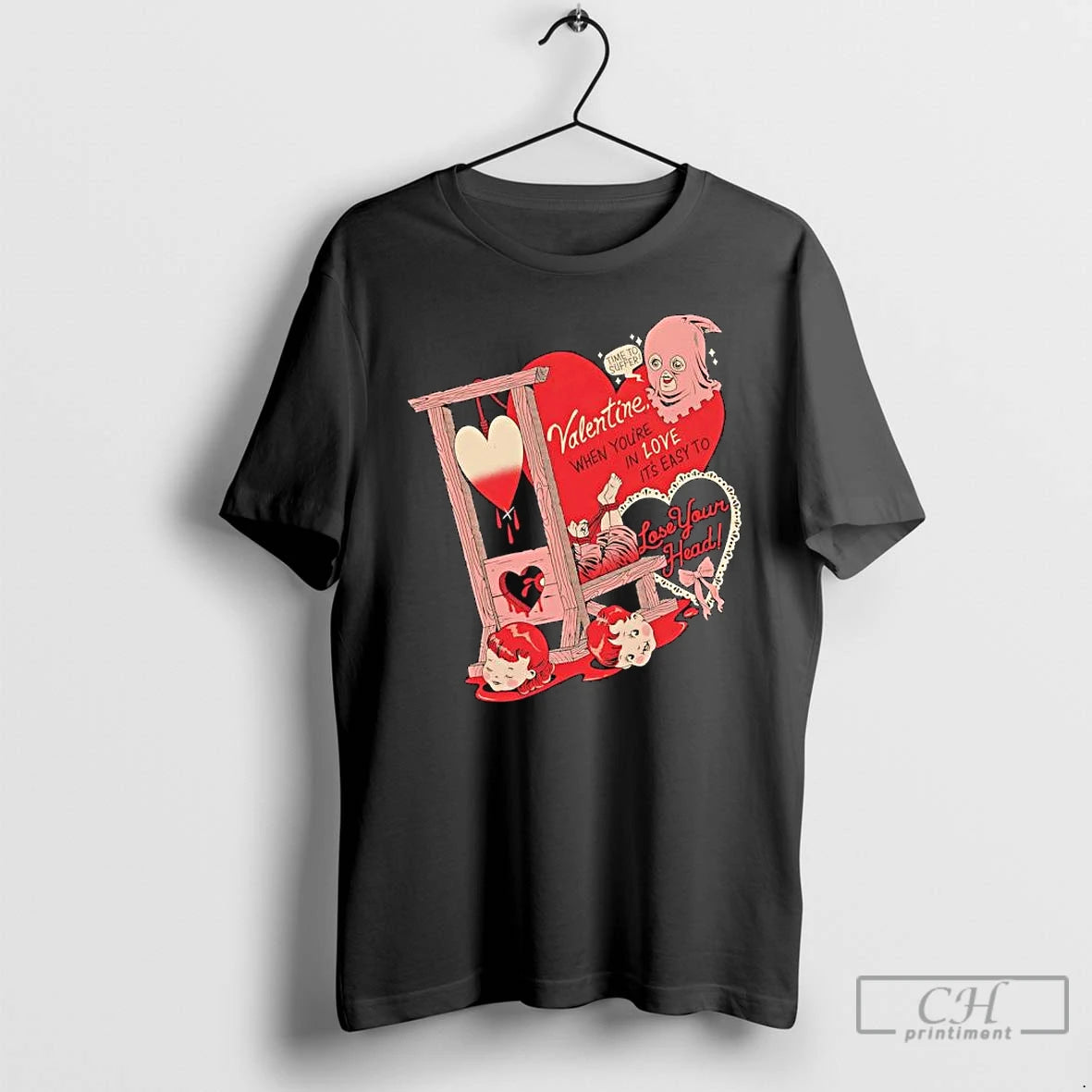 Premium Valentine When Youre In Love Its Easy To Lose Your Head T Shirts Sweater Hoodie, Sweatshirt | TeeBloomCo.com