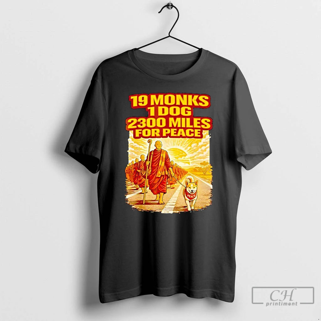 Premium Walk For Peace Buddhist Monks Inspirational Journey T-Shirts, Hoodie, Sweatshirt | TeeBloomCo.com