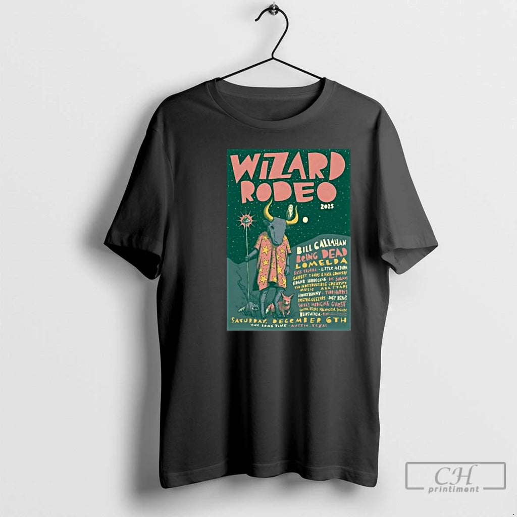 Premium Wizard Rodeo Austin Event On Dec 6 2025 Circle Black T-Shirts, Hoodie, Sweatshirt | TeeBloomCo.com