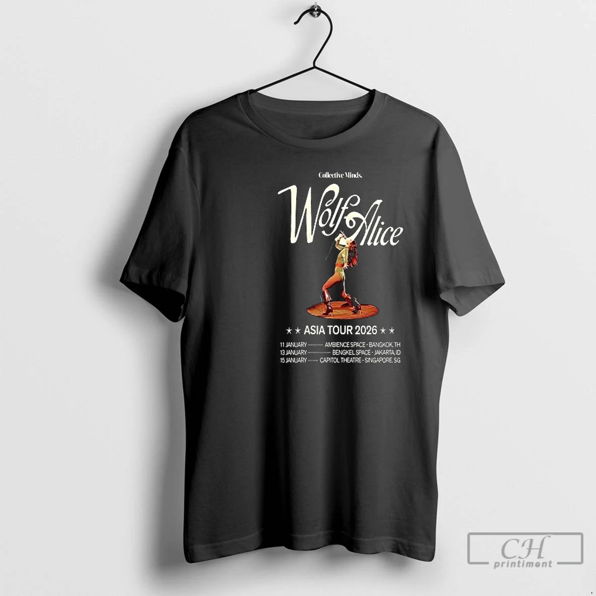 Premium Wolf Alice Asia Tour 2026 Circle Black T-Shirts, Hoodie, Sweatshirt | TeeBloomCo.com