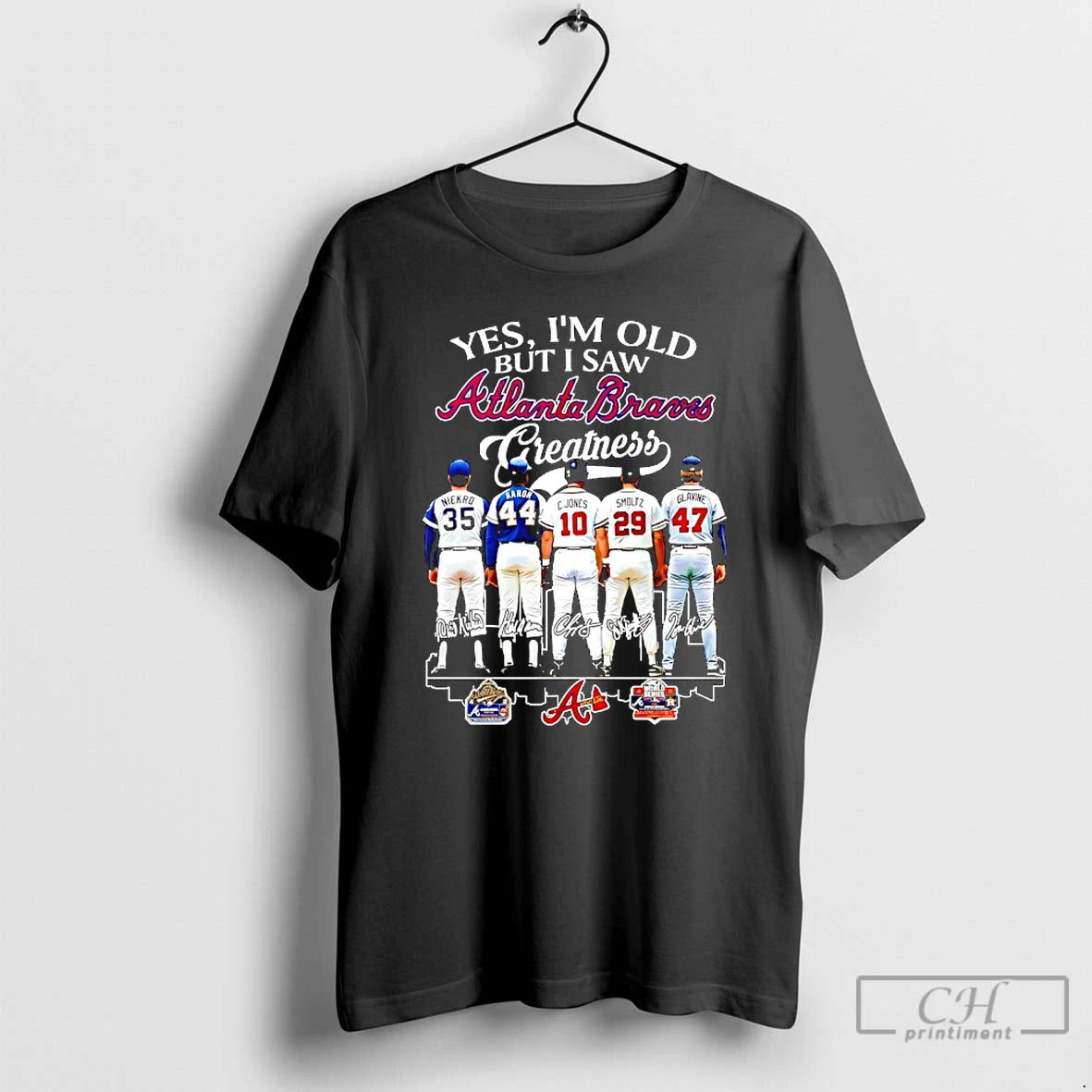 Premium Yes Im Old But I Saw Atlanta Braves Greatness Signatures Players T Shirts Sweater Hoodie, Sweatshirt | TeeBloomCo.com