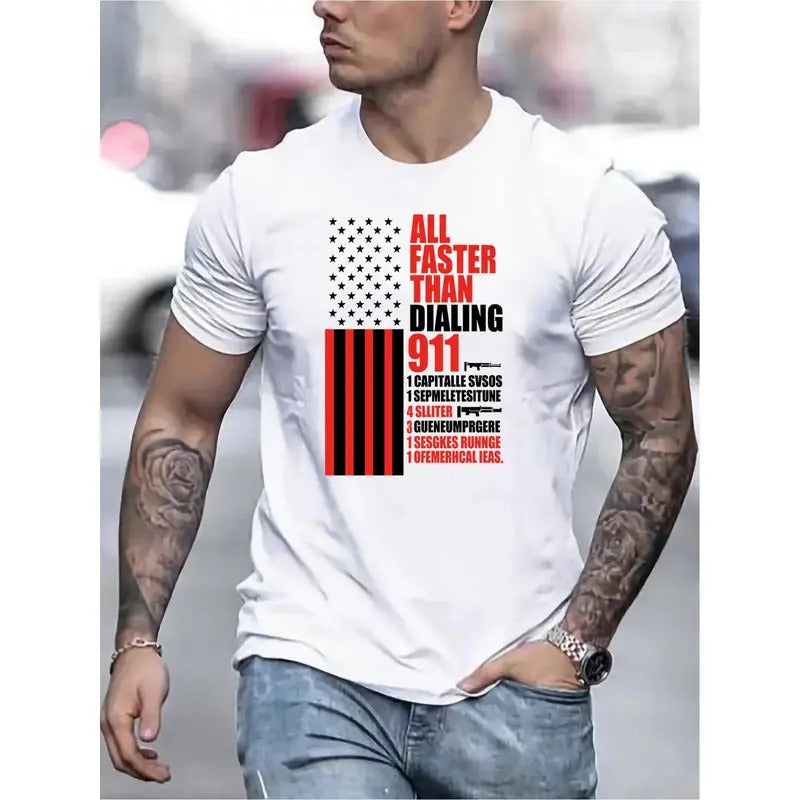 Premium, high-quality cotton, short-sleeved T-shirt, creative pattern, essential for literary youth, weightlifting stool...