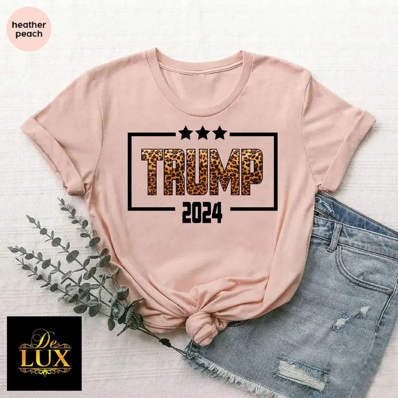 President Trump T-shirt Trump 2024 Shirt Trump Shirt Gifts Patriotic Gifts 2024 Trump Tee Republican Tee Leopard Trump...