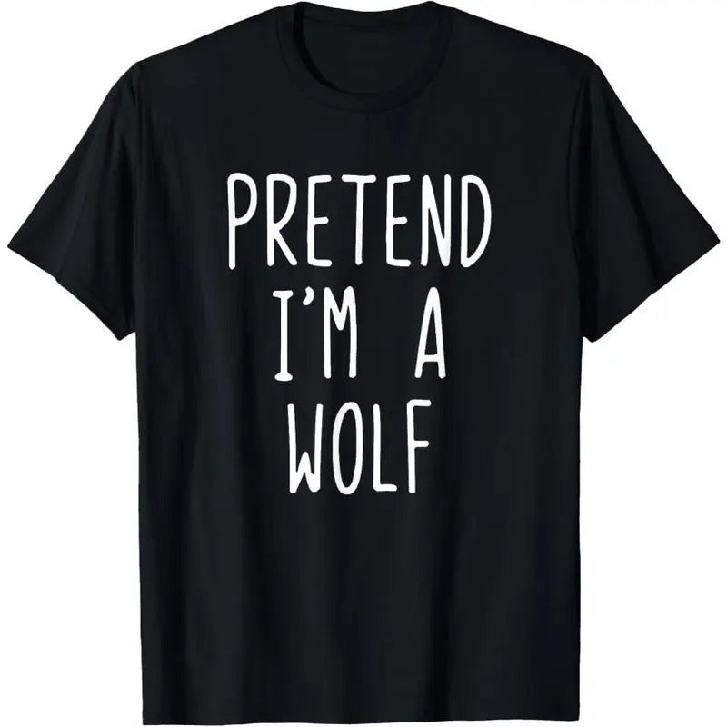 Pretend I'm A Wolf Costume Halloween Lazy Easy T-Shirt Hoodie, Sweatshirt | TeeBloomCo.com