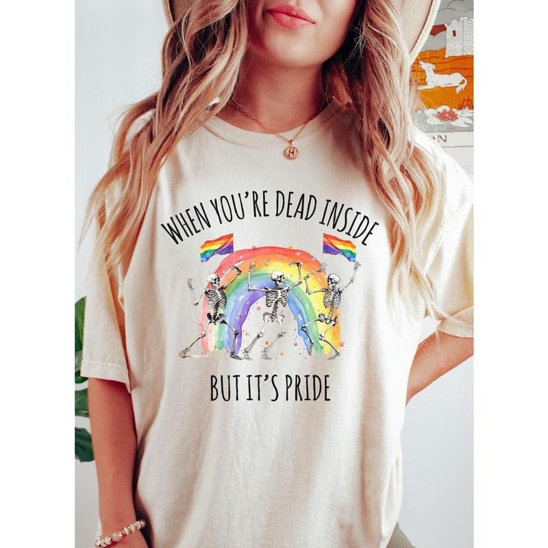 Pride Shirt, Skeleton Pride Shirt, Pride Ally Shirt, LGBT Shirt, Human Rights Shirt, Pride Month Tee, LGBT Support Shirt,...