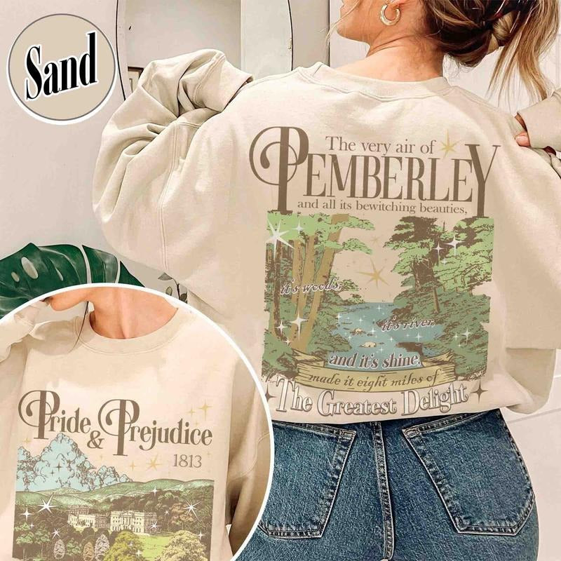 Pride and Prejudice Sweatshirt. Pemberley House Shirt Hoodie | TeeBloomCo.com