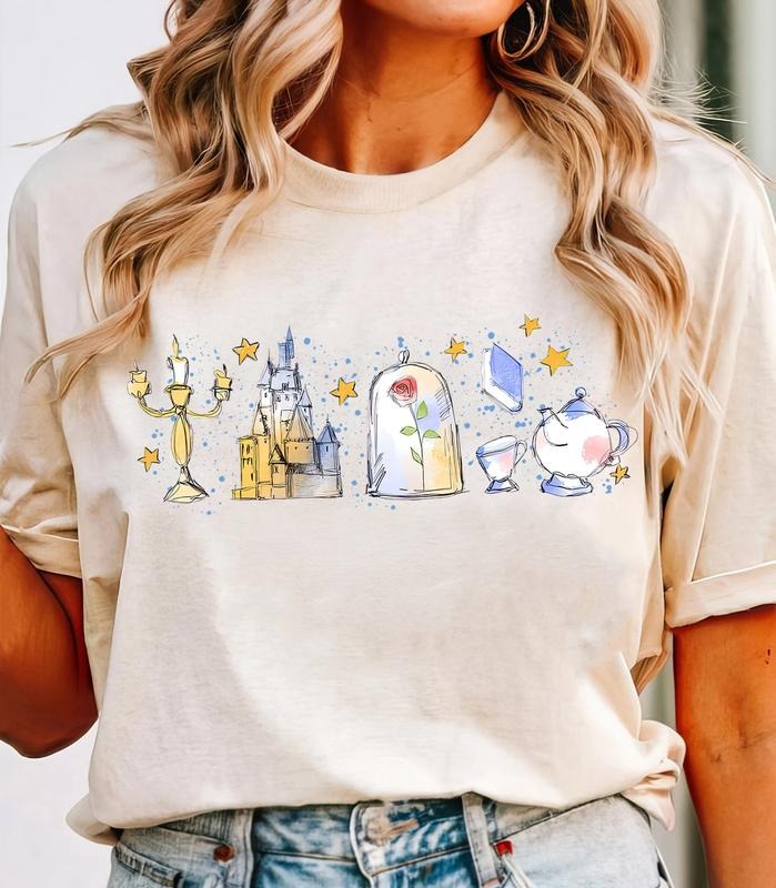 Princess Belle Fall Tshirt Sweatshirt, Beauty And The Beast Characters Shirt, Belle World Tee, Funny Outfit, Family Trip...