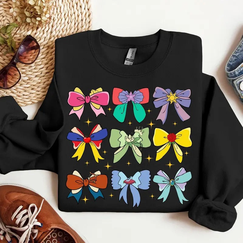 Princess Cute Ribbons And Bows Tshirt Sweatshirt, Princess Coquette Bow Shirt, Princess Bow Shirt, Girly Tee Hoodie