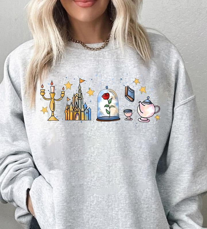 Princess Fall Tshirt Sweatshirt, Beauty And The Beast Characters Shirt, Belle World Shirt Hoodie | TeeBloomCo.com