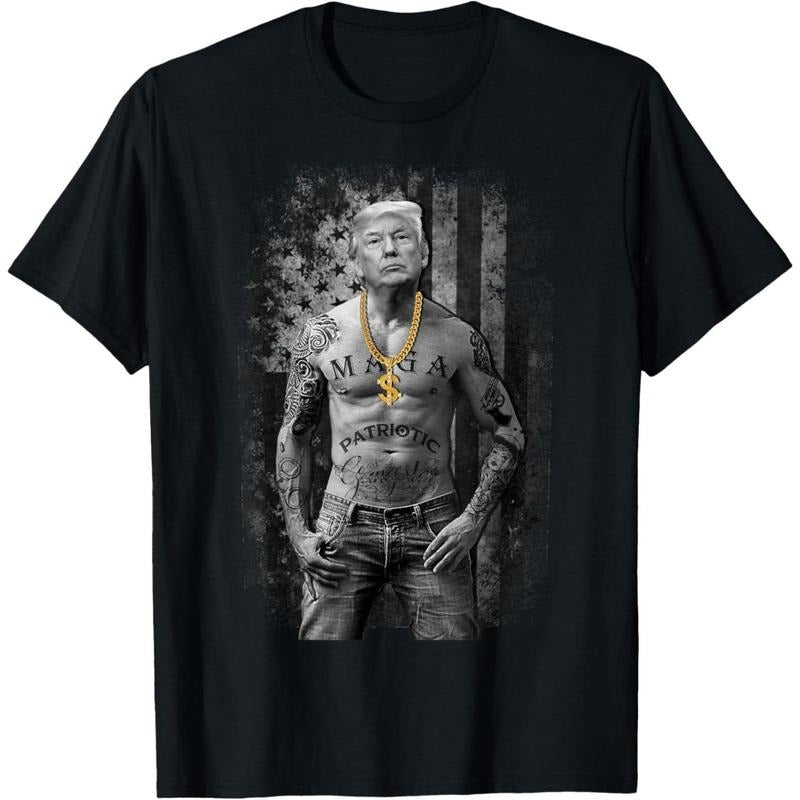 Pro Trump Patriotic Gangster T-Shirt - Anti-Liberal Republican Gift