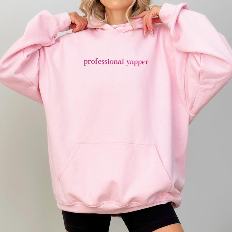 Professional Yapper Hoodie, Funny Yapper Hoodies for Women, Born To Yap Sweatshirt, Certified Yapper Pullover for Girls,...