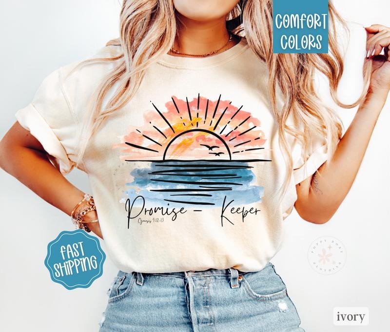 Promise Keeper Shirt Comfort Colors, Christian Tshirts, Religious Tee Hoodie, Sweatshirt | TeeBloomCo.com