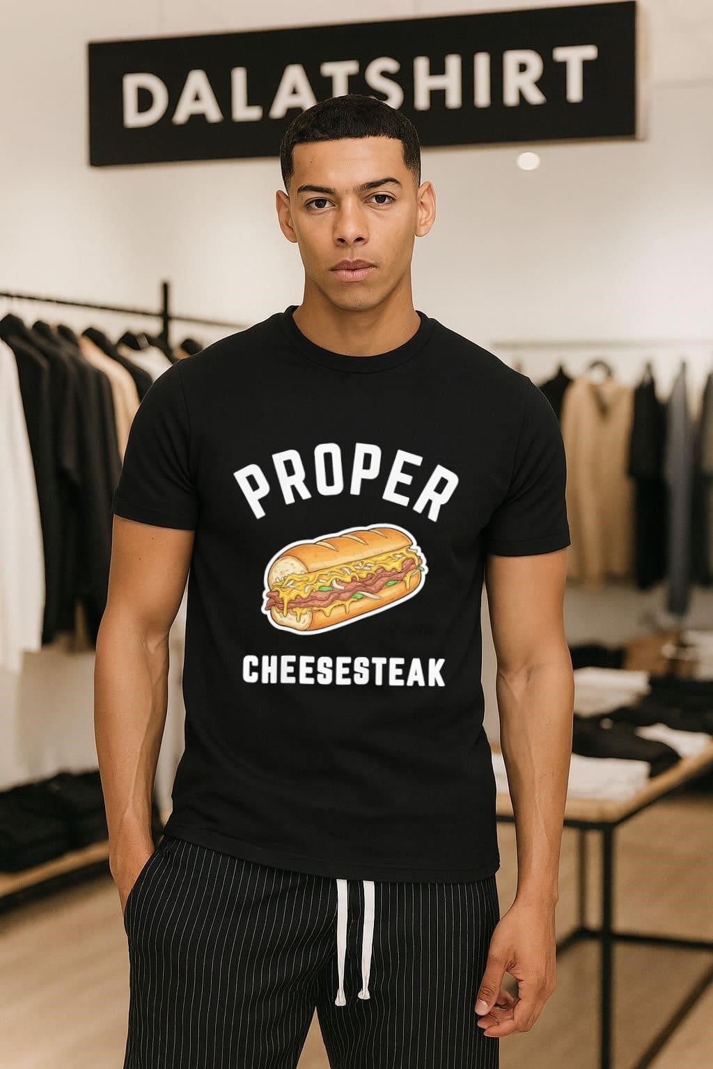 Proper Cheesesteak sandwich with steak and onions shirt