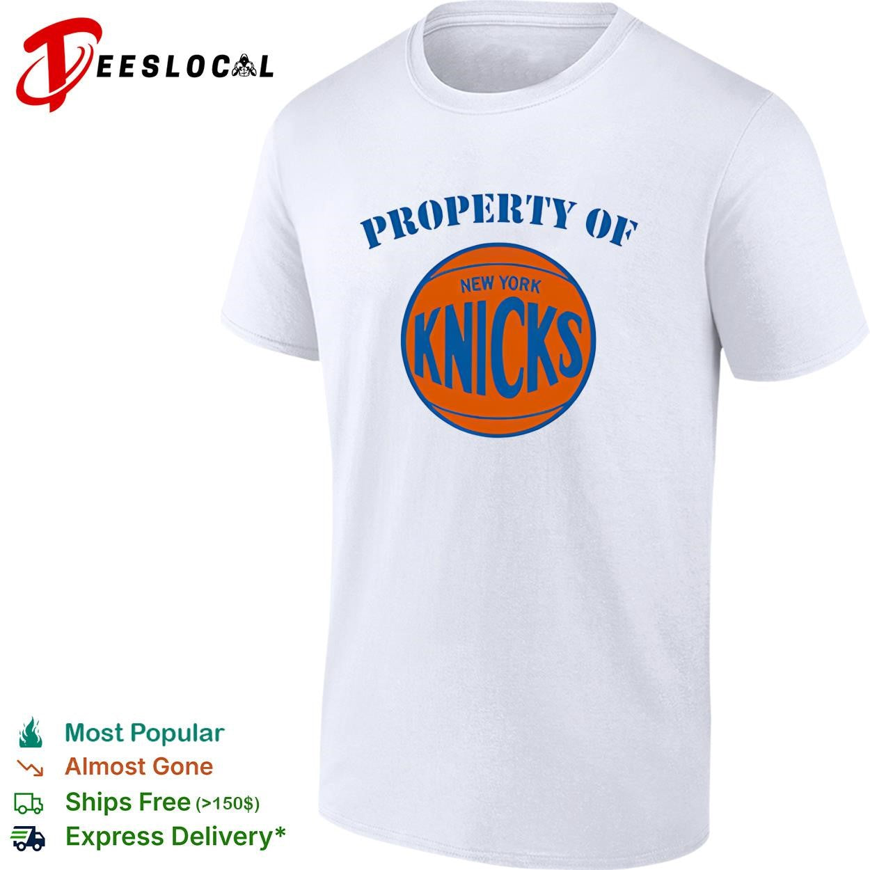 Property of New York Knicks basketball logo shirt