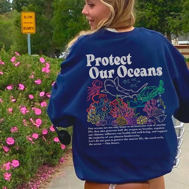 Protect Your Ocean Hoodie, Marine Biologist Shirt, Beach Sweatshirt, Respect Our Oceans Hoodie, Save The Ocean , Respect...
